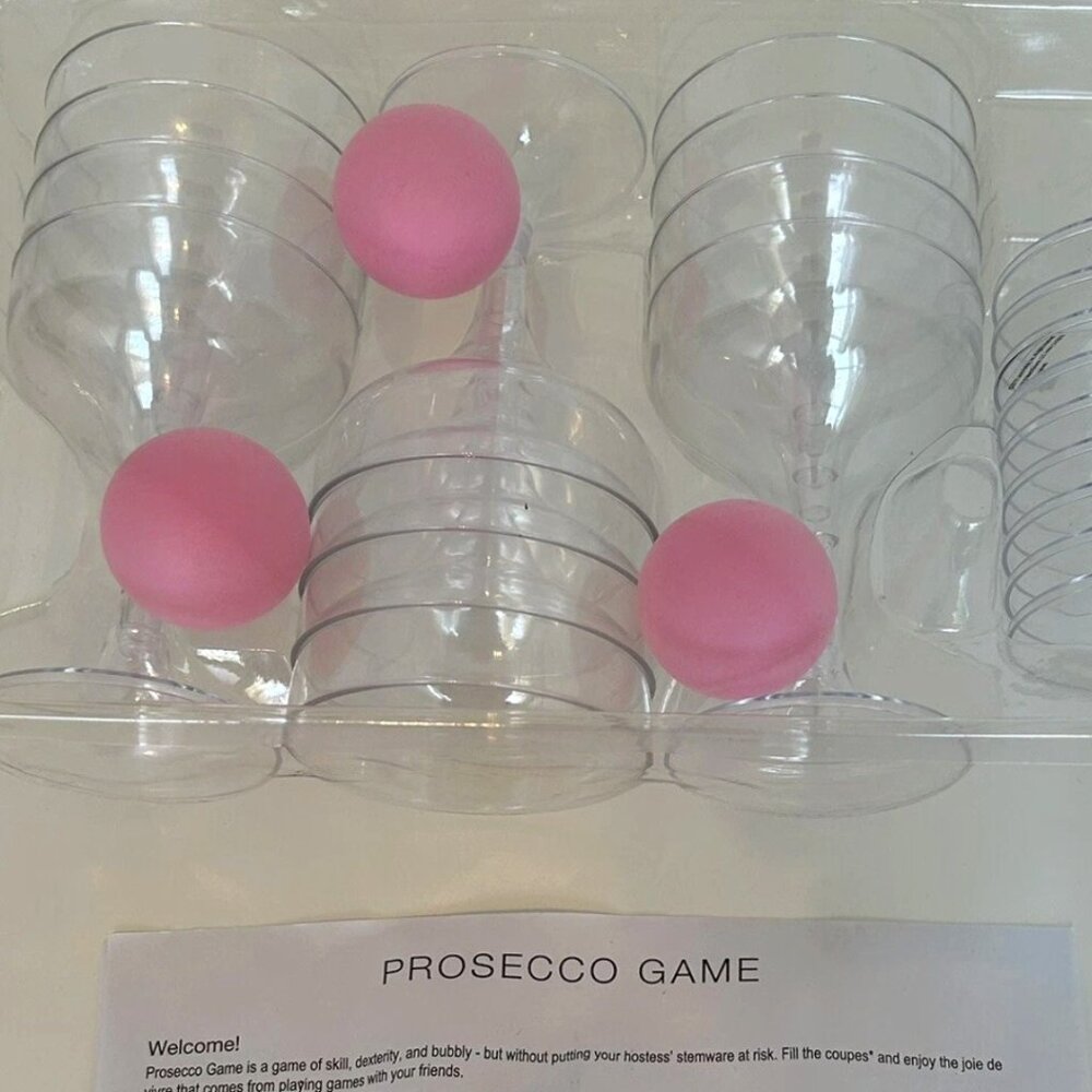 Laura Ashley Prosecco Drinking Game 4PACK (36 cups & 6 Pong Balls) Bridal Shower